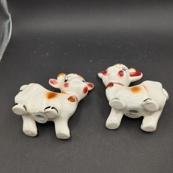 Vintage Porcelain Figure Set 3 Pieces Salt, and Pepper Spreader Milk Jug - Picture 9 of 11